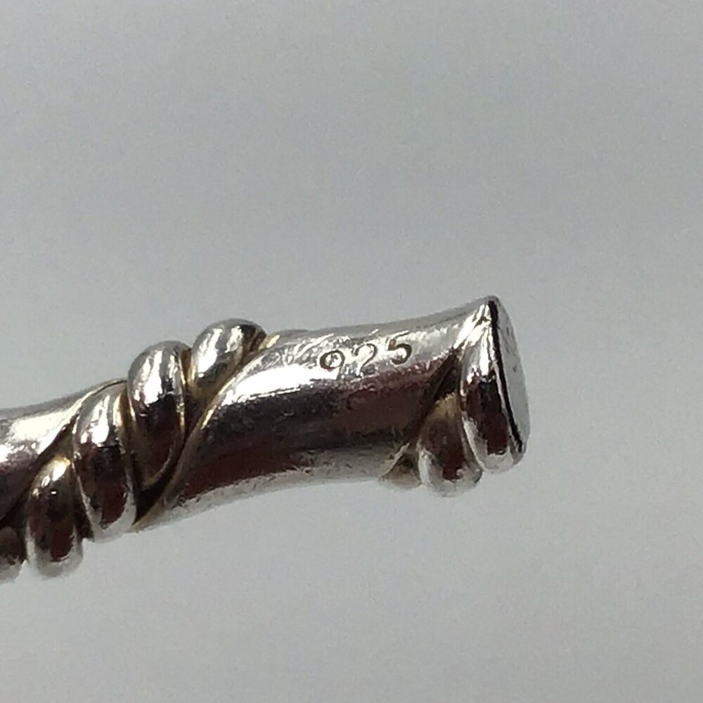 Sterling Silver Cuff Bracelet Solid Braided Desig… - image 4